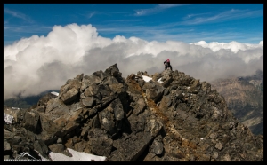 Alex kurz vor dem Gipfel des Piz Bernina