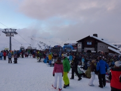 Aprèsski-Party auf der Bergstation der Silvretta Montafon