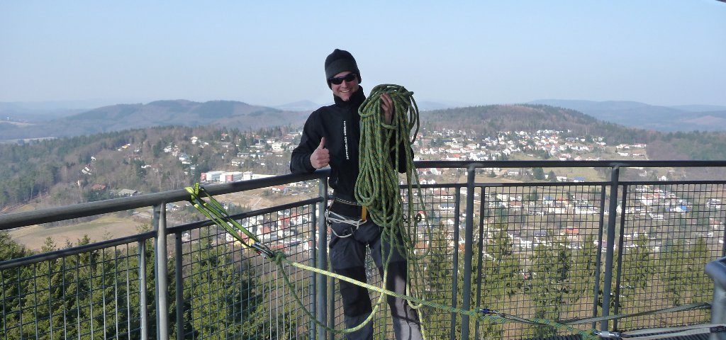 Seil eingebaut, jetzt kann's los gehen